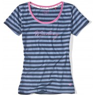 Dámske modré pásikavé tričko s krátkym rukávom Juliette Dámske modré pásikavé tričko s krátkym rukávom Juliette