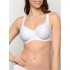 Dámska biela podprsenka s kosticami Minimizer