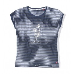 Dámske modro-biele tričko bez rukávu CLEO