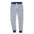 Dámske pruhované bielo-modré nohavice