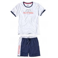 Pánske bavlnené pyžamo Mika - tričko + kraťasy