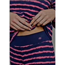 Dámsky modro-ružový pyžamový komplet Dámsky modro-ružový pyžamový komplet