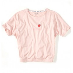 Dámske ružové tričko DASHES