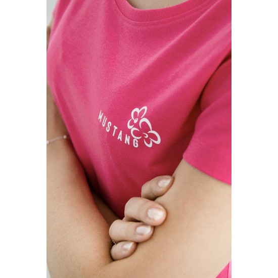 Dámske ružové tričko s krátkym rukávom MUSTANG