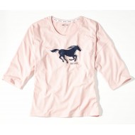 Dámske ružové tričko s trojštvrťovým rukávom HAILEY