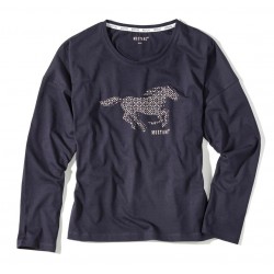 Dámske modré tričko s dlhým rukávom GAIA