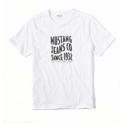 Biele tričko Mustang s vintage nápisom “Jeans Co. Since 1932” Biele tričko Mustang s vintage nápisom “Jeans Co. Since 1932”