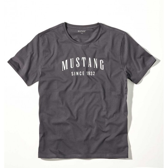 Tmavo šedé pánske tričko LEIF MUSTANG