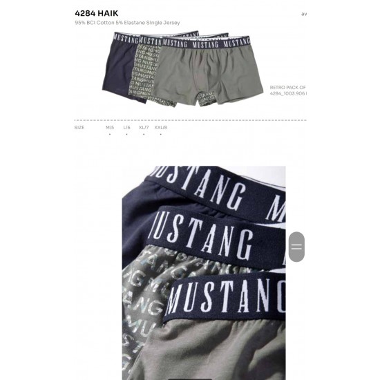 Výhodné balenie  pánskych boxeriek HAIK (3ks) MUSTANG