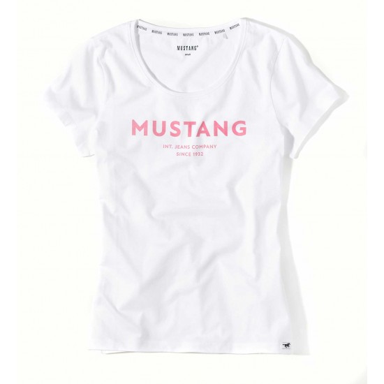 Dámske biele tričko LIVI MUSTANG Dámske biele tričko LIVI MUSTANG