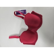 Podprsenka s kosticami s vystuženými košíčkami červená